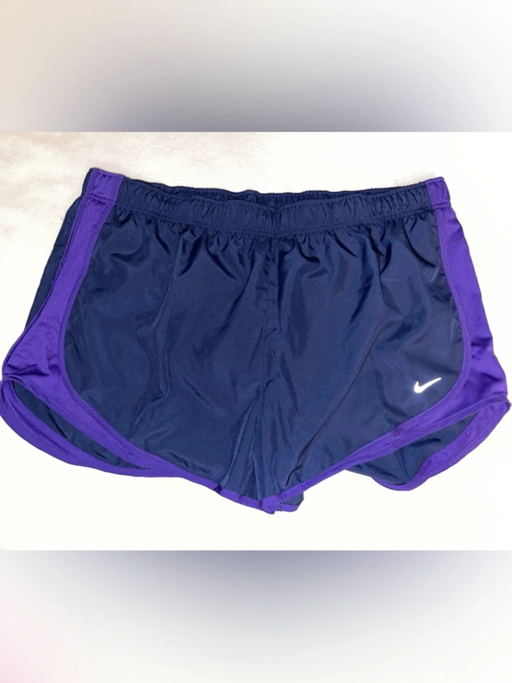 Nike Navy and Purple‎ Women's Running Shorts